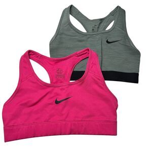 Nike Pink and Gray Unlined Sports Bra Bundle XS
